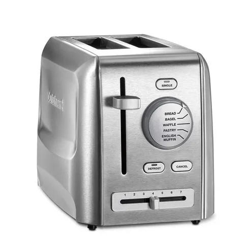 Custom Select 2-Slice Stainless Steel Toaster with Crumb Tray