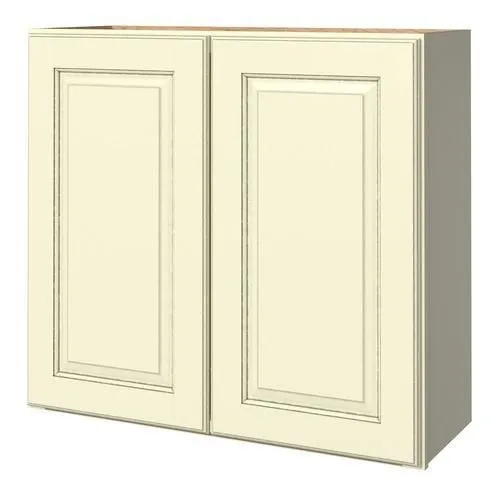 allen + roth Annscroft 33-in W x 36.125-in H x 12-in D Hazelnut Maple Door Wall Semi-Custom Cabinet, photo 6 of 6