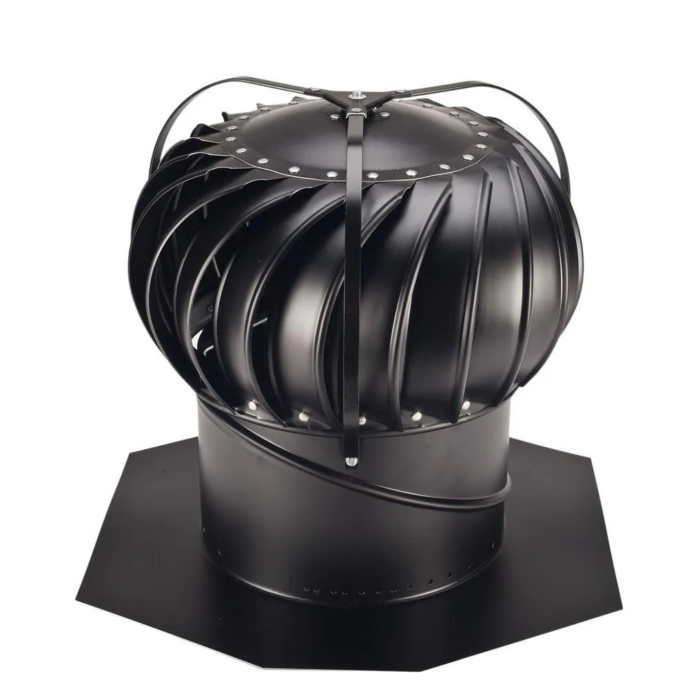 LOMANCO 12 in. Weathered Bronze Aluminum Externally Braced Whirlybird Wind Turbine, photo 4 of 4