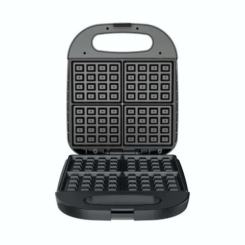 1400 W 4-Waffle Black Classic American Waffle Maker