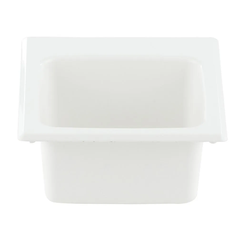 15 in. x 15 in. Fiberglass Self-Rimming Bar Sink in White, photo 5 of 5