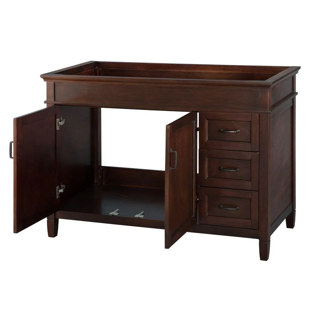 Ashburn 48 in. W Bath Vanity Cabinet Only in Mahogany, photo 8 of 26