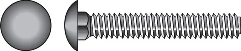 1/2 × 2 in Zinc-Plated Steel Carriage Bolts, 50-Pack