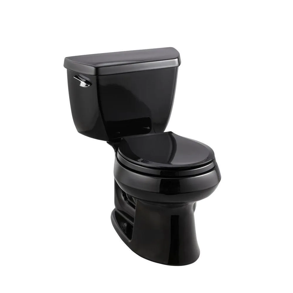 Wellworth Classic 2-Piece 1.28 GPF Single Flush Round Front Toilet with Class Five Flushing Technology in Black, photo 2 of 12