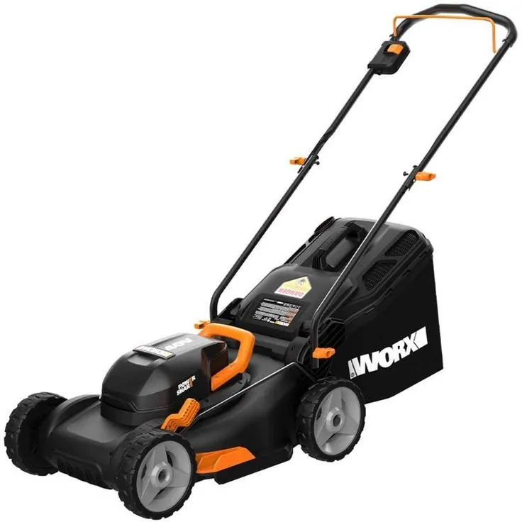 Worx POWER SHARE 40-Volt 17 in. Cordless Battery Walk Behind Mower with Mulching & Intellicut, (Battery & Charger Included), photo 4 of 6