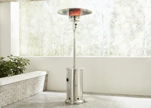 48000-BTU Stainless Steel Floorstanding Liquid Propane Patio Heater