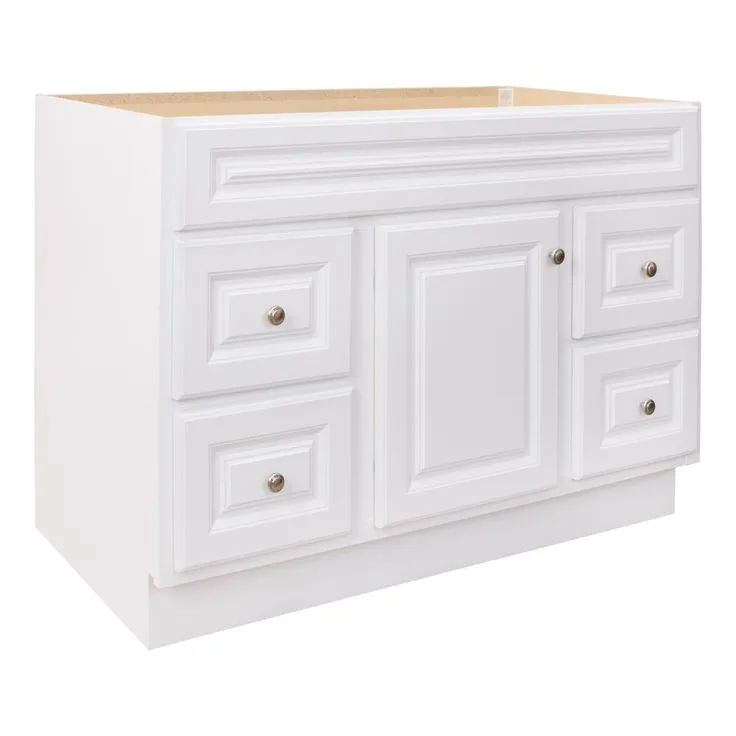 Hampton Bay Hampton 48 in. W x 21 in. D x 33.5 in. H Bathroom Vanity Cabinet Only in White, photo 5 of 17