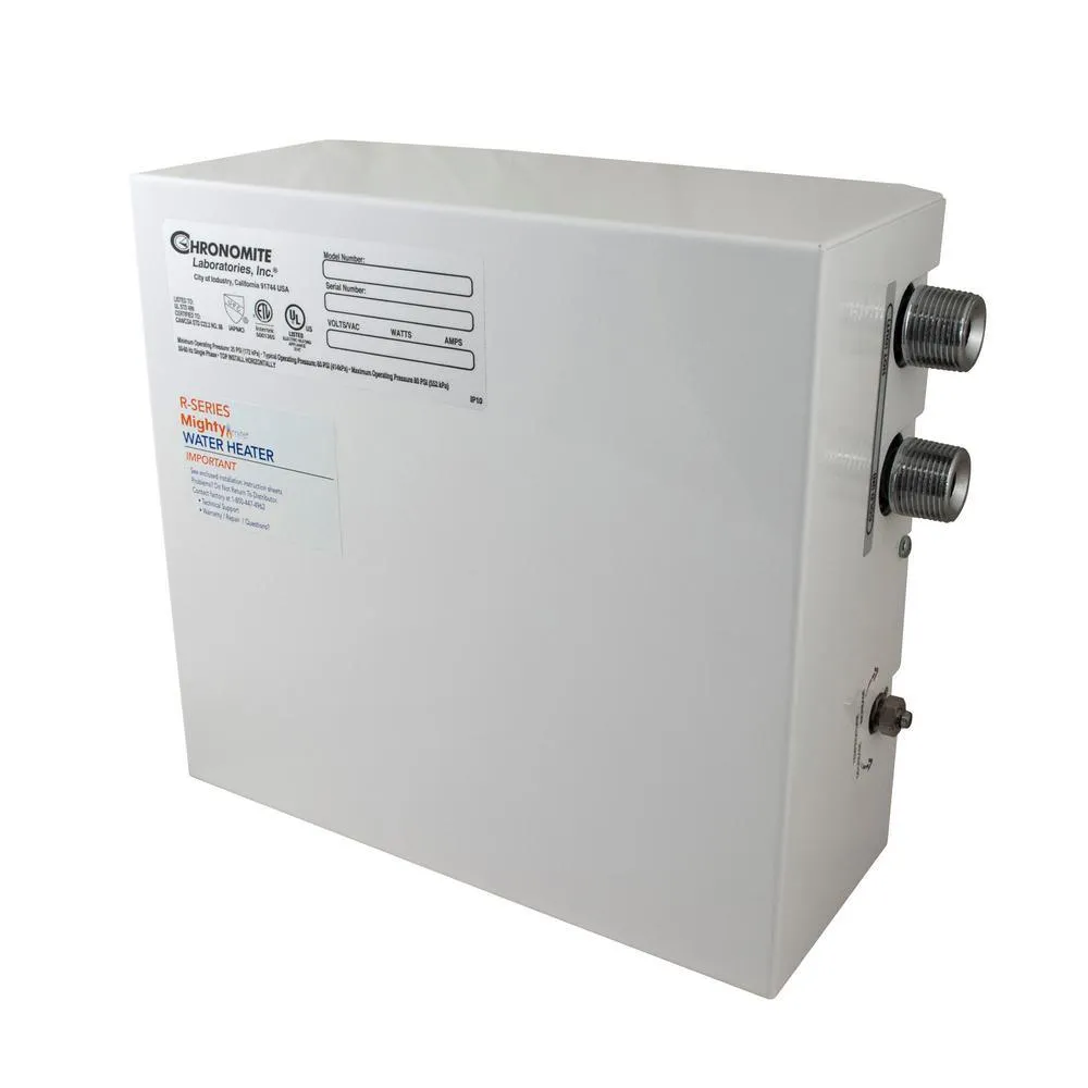 Chronomite MIGHTY-mite R Series-Low Activation 0.35 GPM 58 Amp, 240-Volt, 13,900-Watt Point of Use Electric Tankless Water Heater, photo 3 of 4