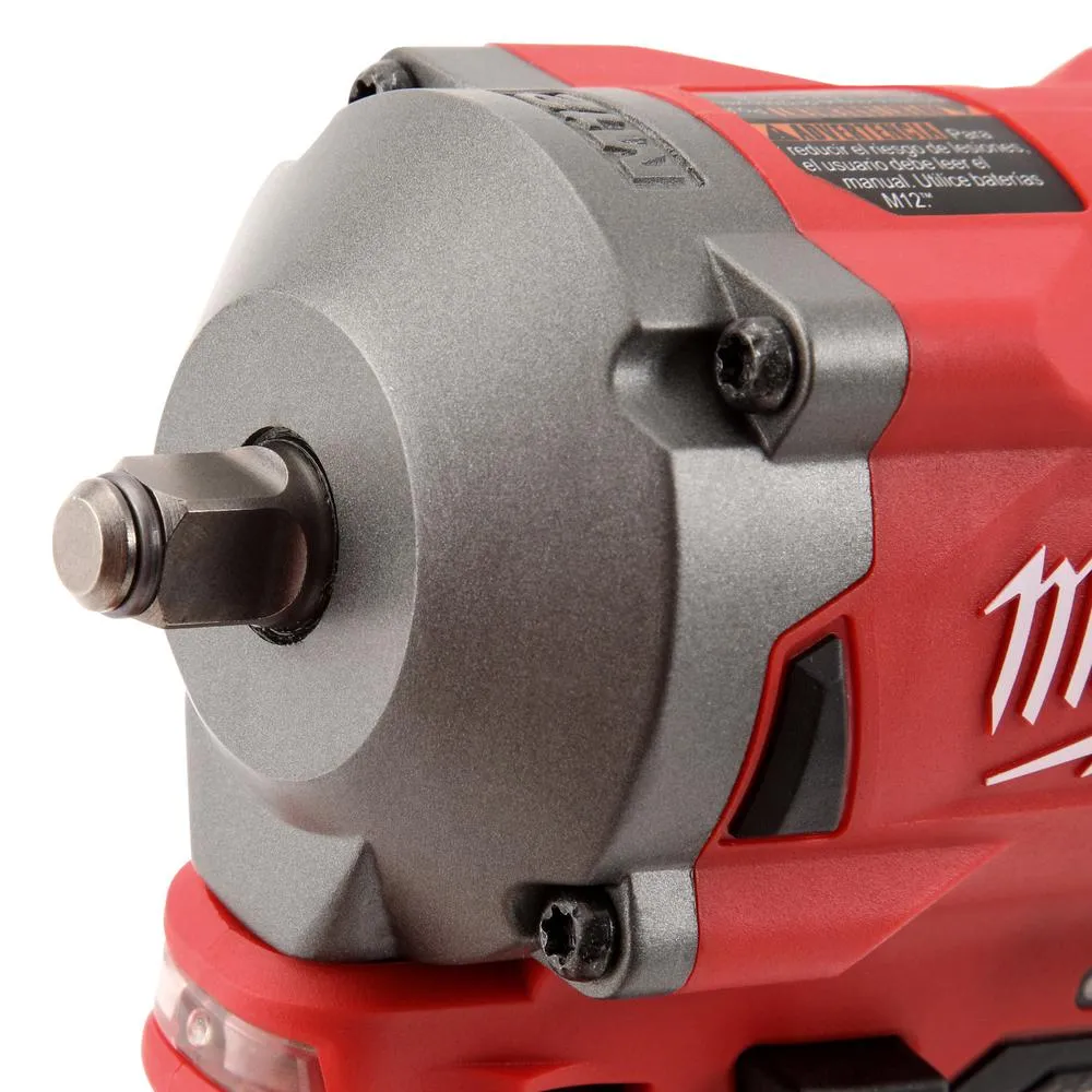 M12 FUEL 12-Volt Lithium-Ion Brushless Cordless Stubby 3/8 in. Impact Wrench & Ratchet Combo Kit (2-Tool), photo 4 of 13