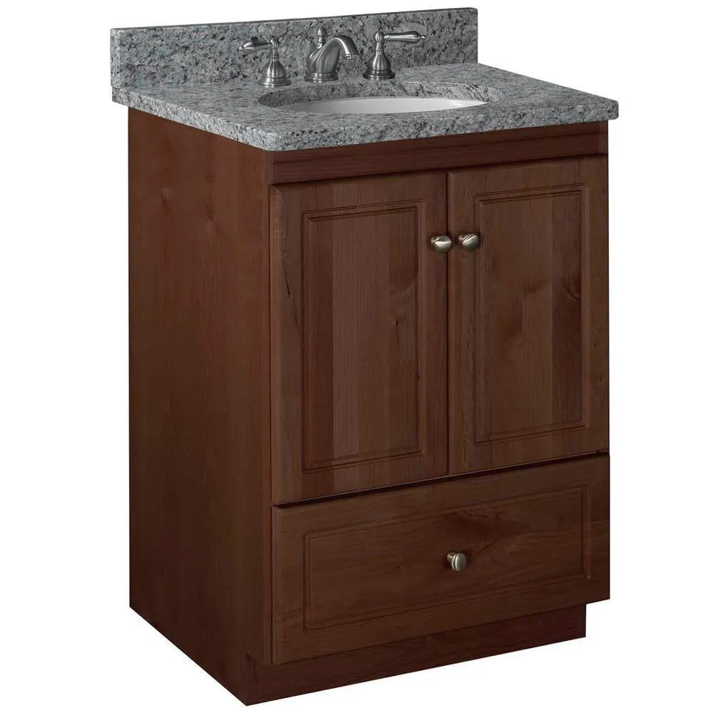 Ultraline 42 in. W x 21 in. D x 34.5 in. H Vanity Cabinet Only in Natural Alder, photo 30 of 39