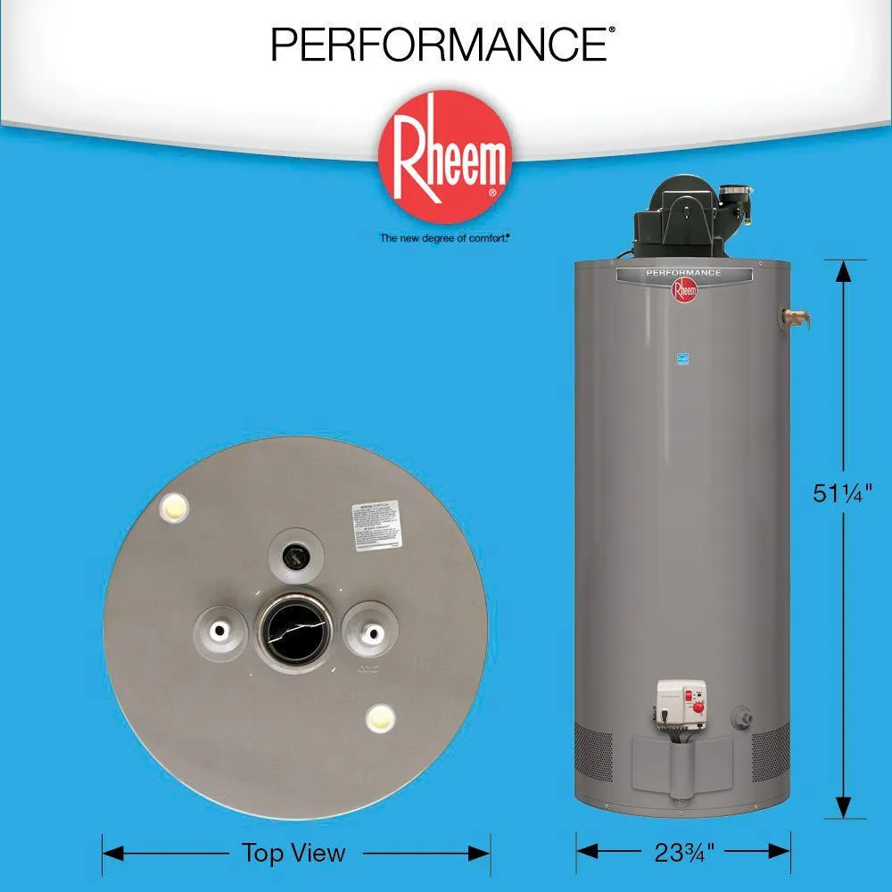 Performance 50 Gal. Short 6 Year 36,000 BTU Natural Gas Power Vent Tank Water Heater, photo 2 of 7