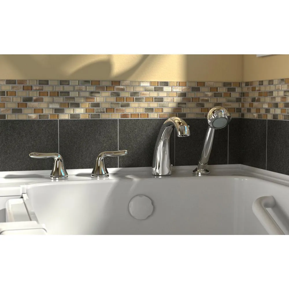 Value Series 60 in. Left Hand Walk-In Whirlpool and Air Bath Bathtub in White, photo 2 of 11