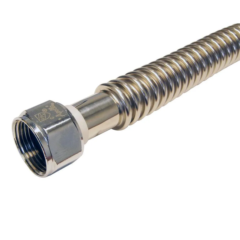 Apollo 1/2 in. Stainless Steel PEX Barb x 3/4 in. Female Pipe Thread x 18 in. Water Heater Connector, photo 4 of 17