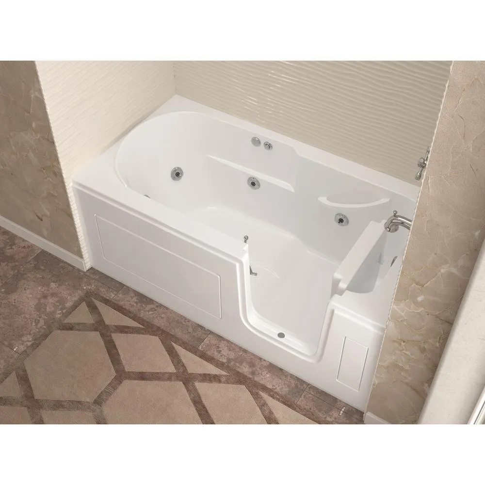 Universal Tubs HD Series 60 in. Right-Drain Step-In Walk-In Whirlpool Bathtub with Low Entry Threshold, White, photo 6 of 16