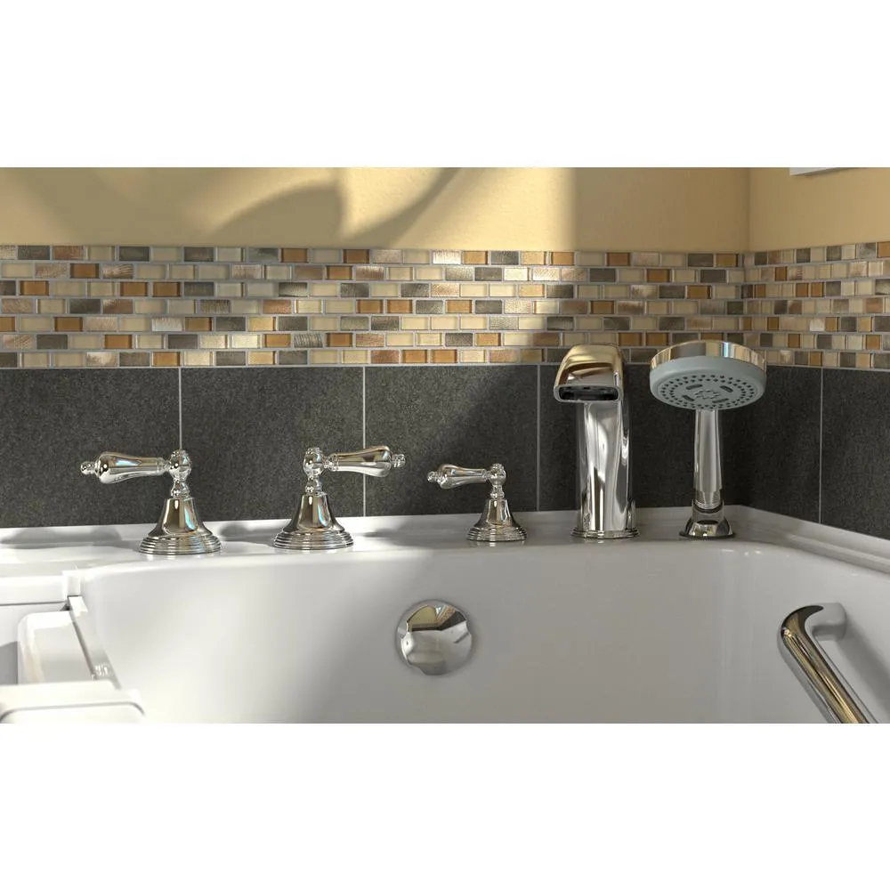 Gelcoat Premium 52 in. Right Hand Walk-In Whirlpool and Air Bathtub in White, photo 6 of 16