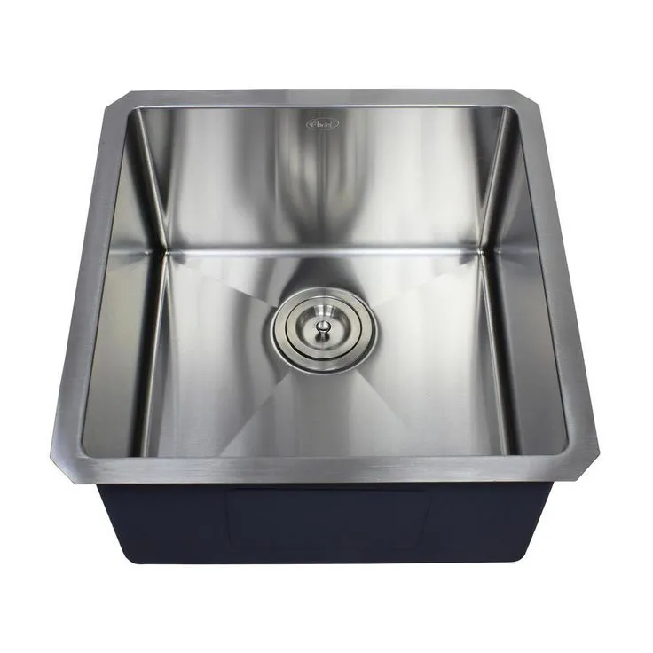 Undermount 16-Gauge Stainless Steel 18 in. x 18 in. x 10 in. Single Bowl Kitchen Bar Sink, photo 10 of 10