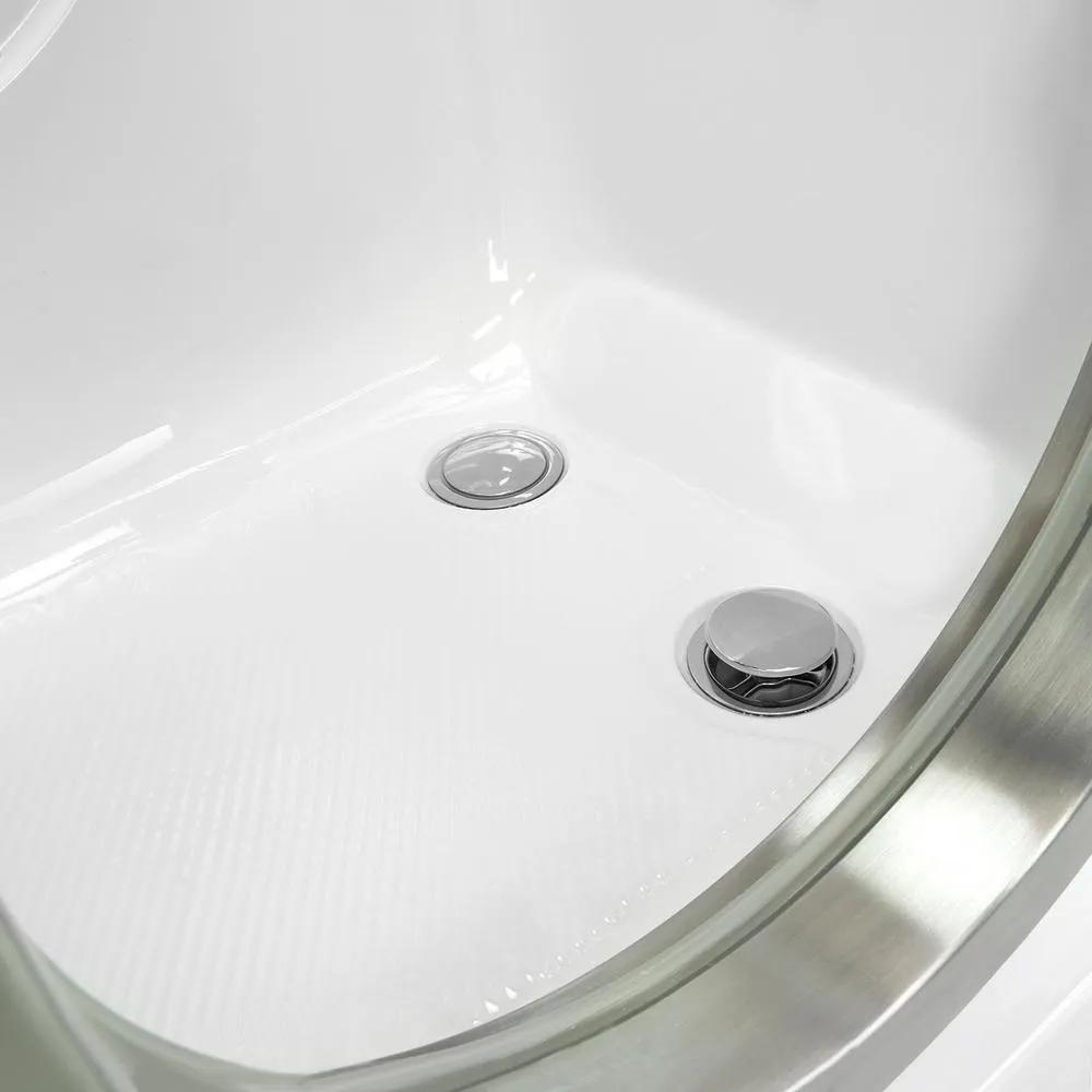Ella Deluxe 4.58 ft. x 30 in. Acrylic Walk-In Soaking Bathtub in White with Right Drain/Door, photo 11 of 15