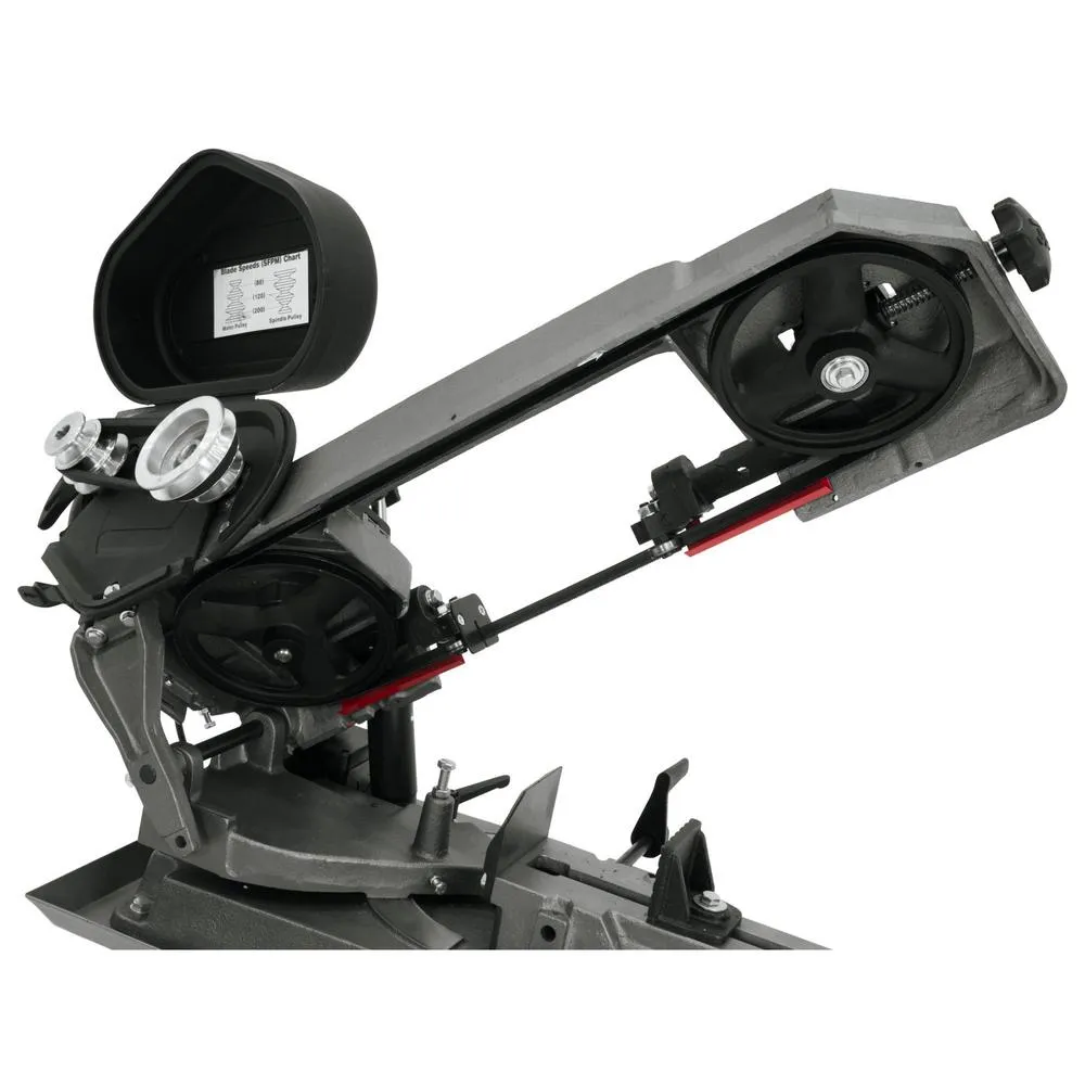 Jet 1/2 HP 5 in. x 6 in. Mitering Metalworking Horizontal Band Saw with Closed Stand, 3-Speed, 115/230-Volt, HBS-56S, photo 2 of 6