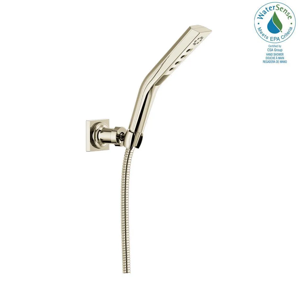 Pivotal 3-Spray 1.8 in. Single Wall Mount Handheld H2Okinetic Shower Head in Matte Black, photo 12 of 15