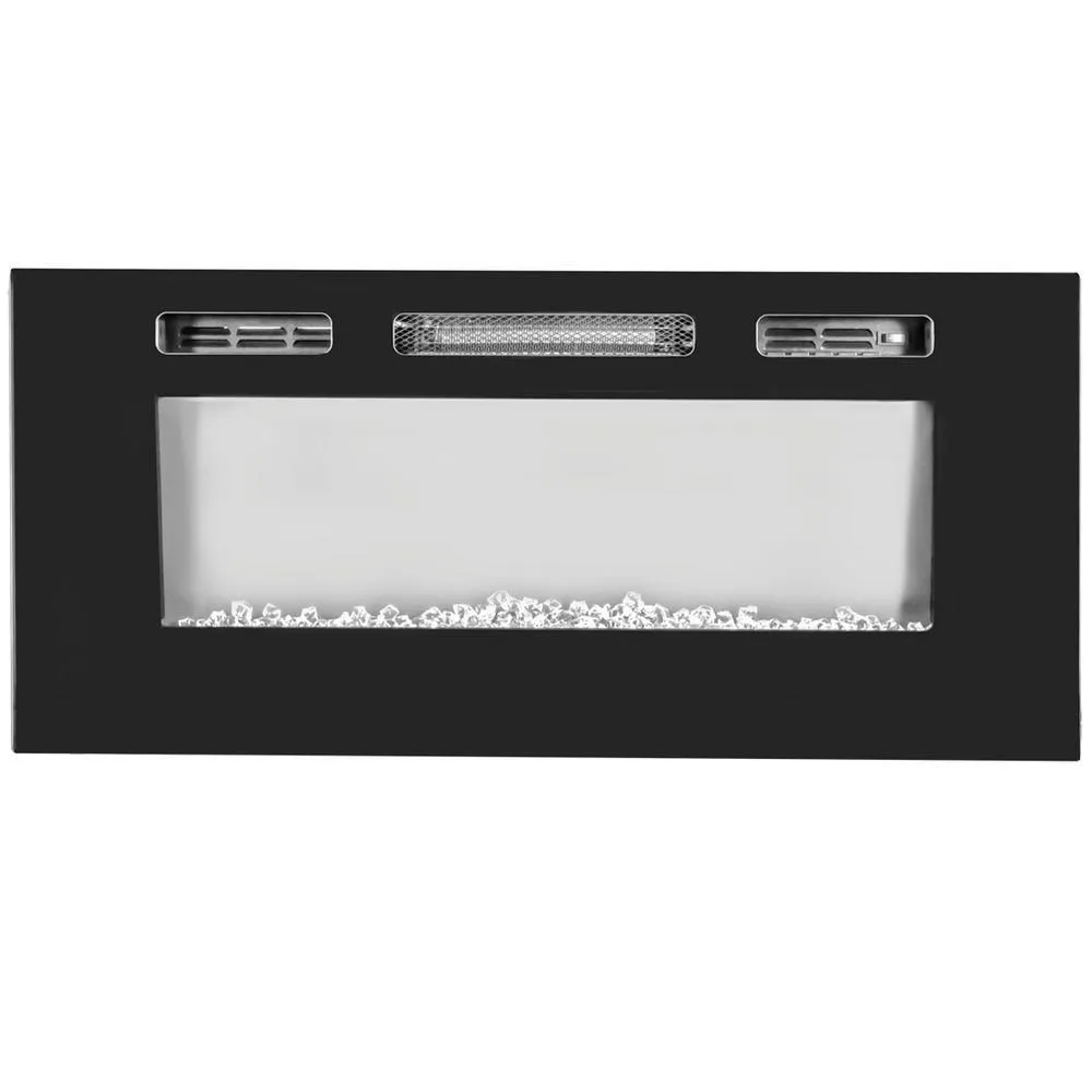 XtremepowerUS 40 in. 5,100 BTU Recessed In-Wall Electric Heater Smokeless Fireplace with 3-Changeable Flame Color and Remote Control, photo 4 of 7