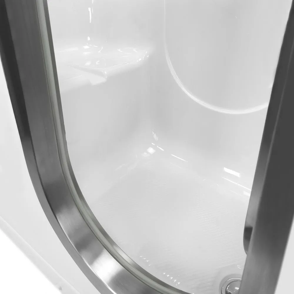 Ella Deluxe 4.58 ft. x 30 in. Acrylic Walk-In Soaking Bathtub in White with Right Drain/Door, photo 8 of 15