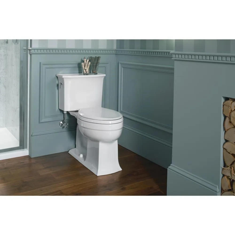 Cachet Quiet-Close Elongated Closed Front Toilet Seat with Grip-Tight Bumpers in White, photo 9 of 22