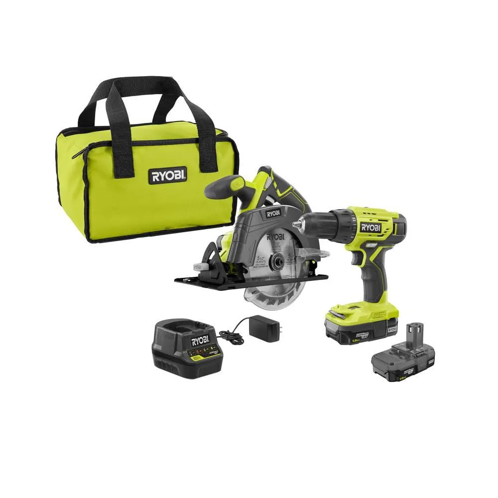RYOBI 15 Amp 10 in. Sliding Compound Miter Saw and 18-Volt Cordless ONE+ Drill/Driver, Circular Saw Kit, photo 8 of 15