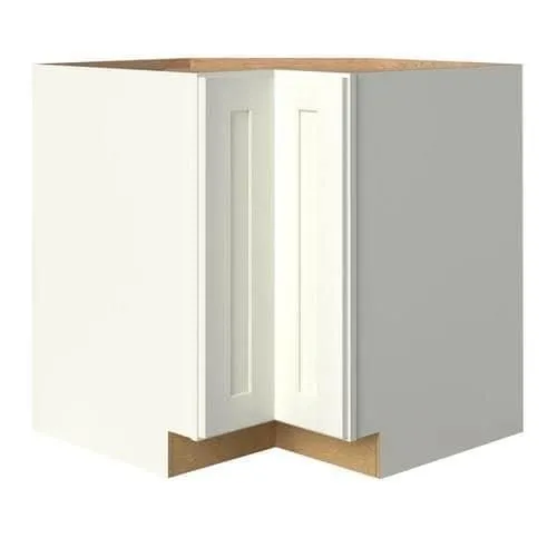 allen + roth Aveley 33-in W x 34.5-in H x 24-in D Linen Maple Lazy Susan Corner Base Semi-Custom Cabinet, photo 2 of 9