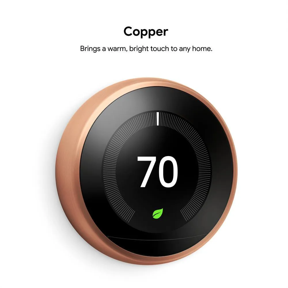 Nest Learning Thermostat 3rd Gen in Copper (2-Pack), photo 3 of 23