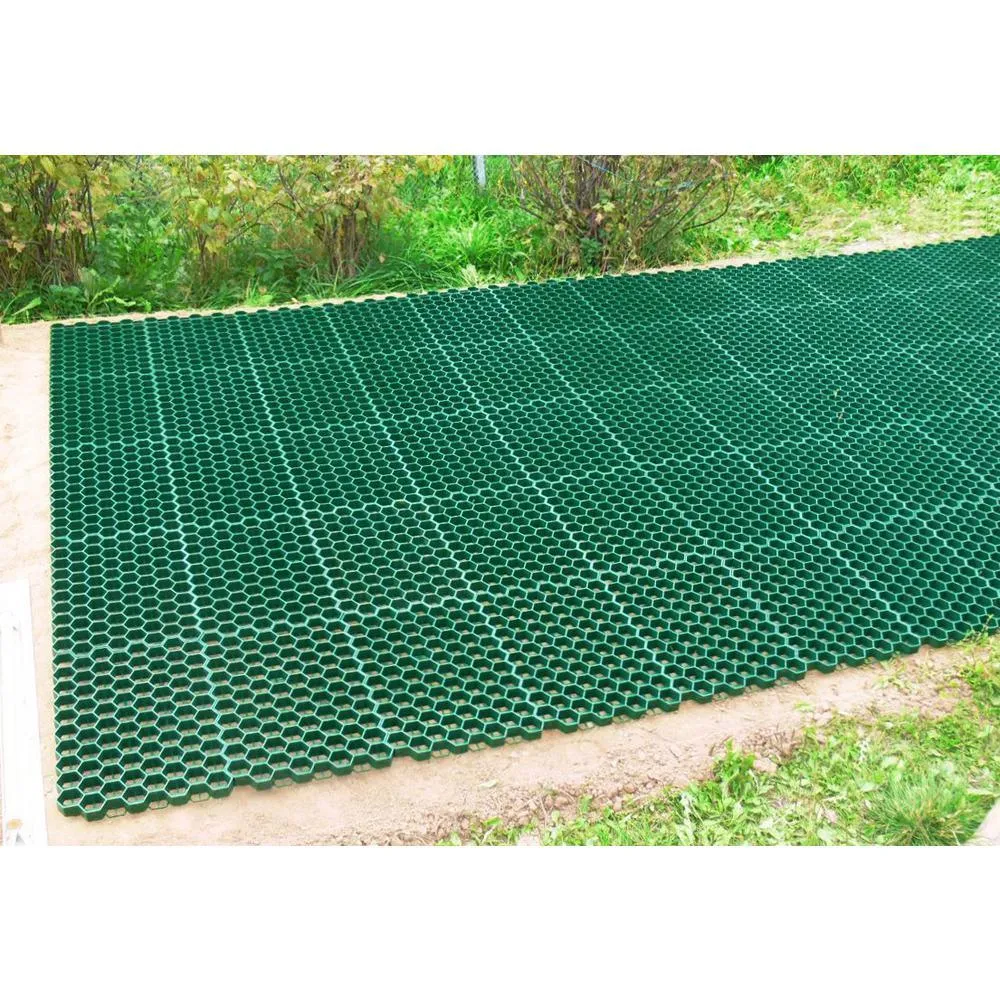 19.7 in. x 19.7 in. x 1.9 in. Green Permeable Plastic Grass Pavers for Parking Lots, Driveways (4 Pieces/11 sq.ft.), photo 5 of 10