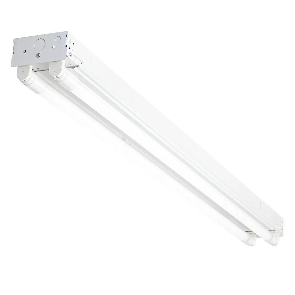 4 ft. 2-Light T8 Industrial LED White Strip Light with 1800 Lumen DLC Flex Tubes 3500K, photo 2 of 6