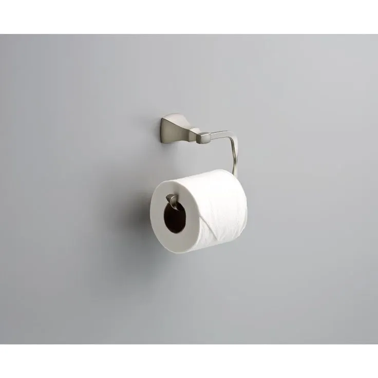 Delta Sawyer Satin Nickel Wall Mount Single Post Toilet Paper Holder, photo 5 of 7