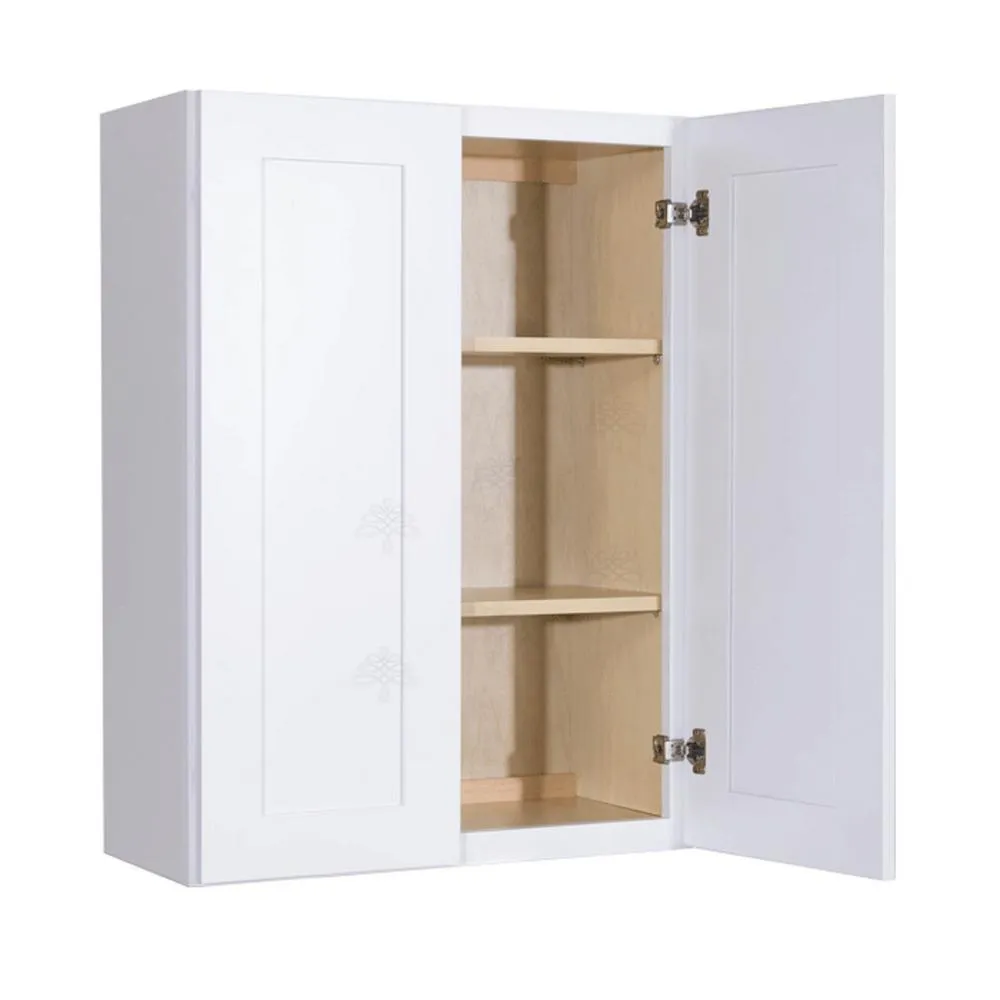 Lancaster Shaker Assembled 24x30x12 in. Wall Cabinet with 2 Doors 2-Shelves in White, photo 3 of 6