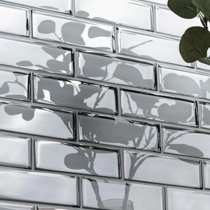 MSI Ice Bevel Subway 11.73 in. x 11.73 in. x 8 mm Glass Blend Mesh-Mounted Mosaic Tile (9.6 sq. ft. /case), photo 2 of 8