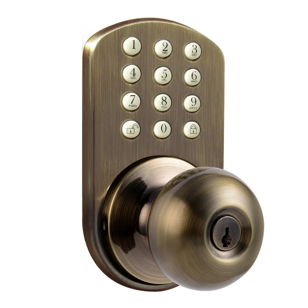 MiLocks Keyless Satin Nickel Entry Door Knob, photo 7 of 9