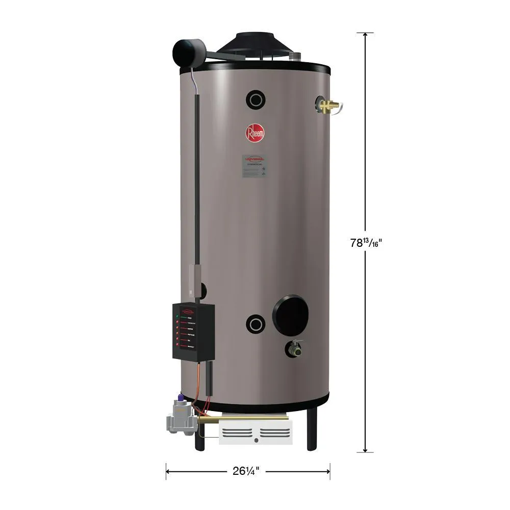 Commercial Universal Heavy Duty 85 Gal. 399.9K BTU Natural Gas Tank Water Heater, photo 2 of 23