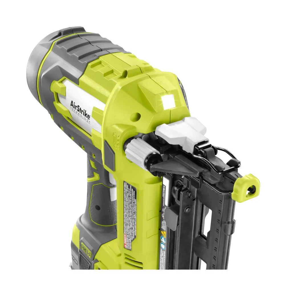 RYOBI 18-Volt ONE+ Lithium-Ion Cordless AirStrike 18-Gauge Brad Nailer and 16-Gauge Straight Nailer 2-Tool Combo Kit, photo 9 of 13