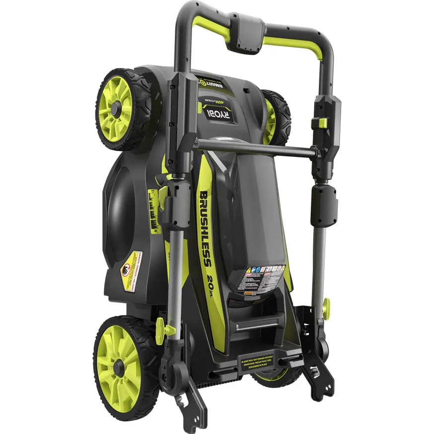 RYOBI 20 in. 40-Volt Brushless Lithium-Ion Cordless Smart TREK Self-Propelled Walk Behind Mower with 6.0Ah Battery and Charger, photo 3 of 8