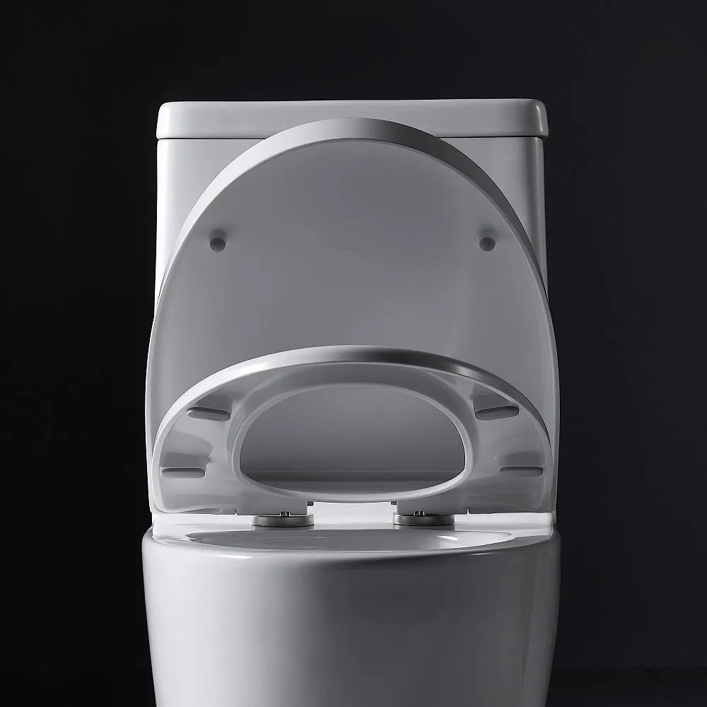 1-Piece 1.28 GPF Dual Flush High Efficiency Elongated Toilet in White, Seat Included, photo 5 of 7