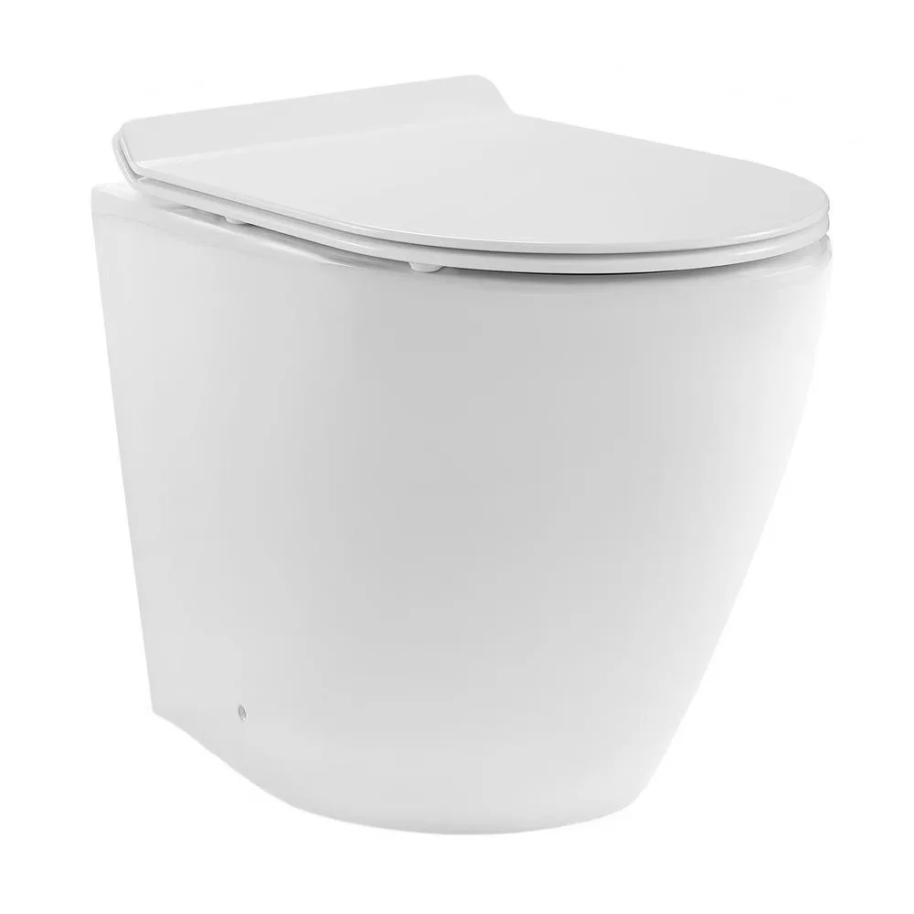Swiss Madison St. Tropez Elongated Toilet Bowl Only in Glossy White, photo 3 of 14