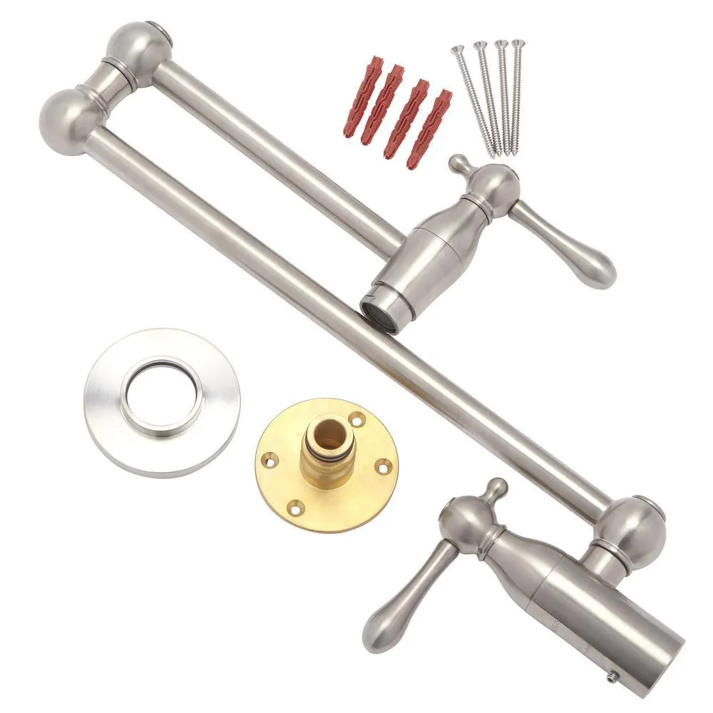 Glacier Bay Lyndhurst Wall Mounted Pot Filler in Brushed Nickel, photo 6 of 7