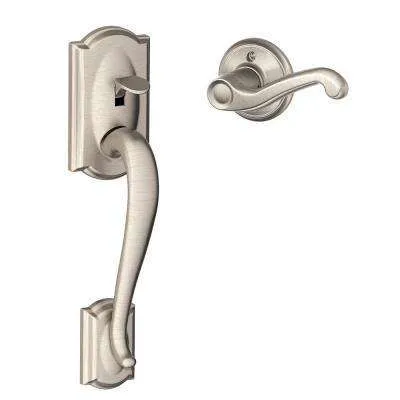Heritage Black Door Handleset and Colonial Knob Trim