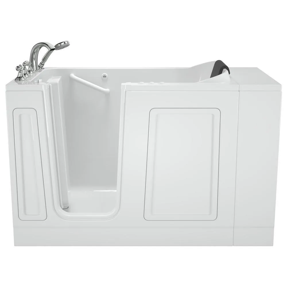 Acrylic Luxury 51 in. x 30 in. Left Hand Walk-In Whirlpool and Air Bathtub in White, photo 4 of 18
