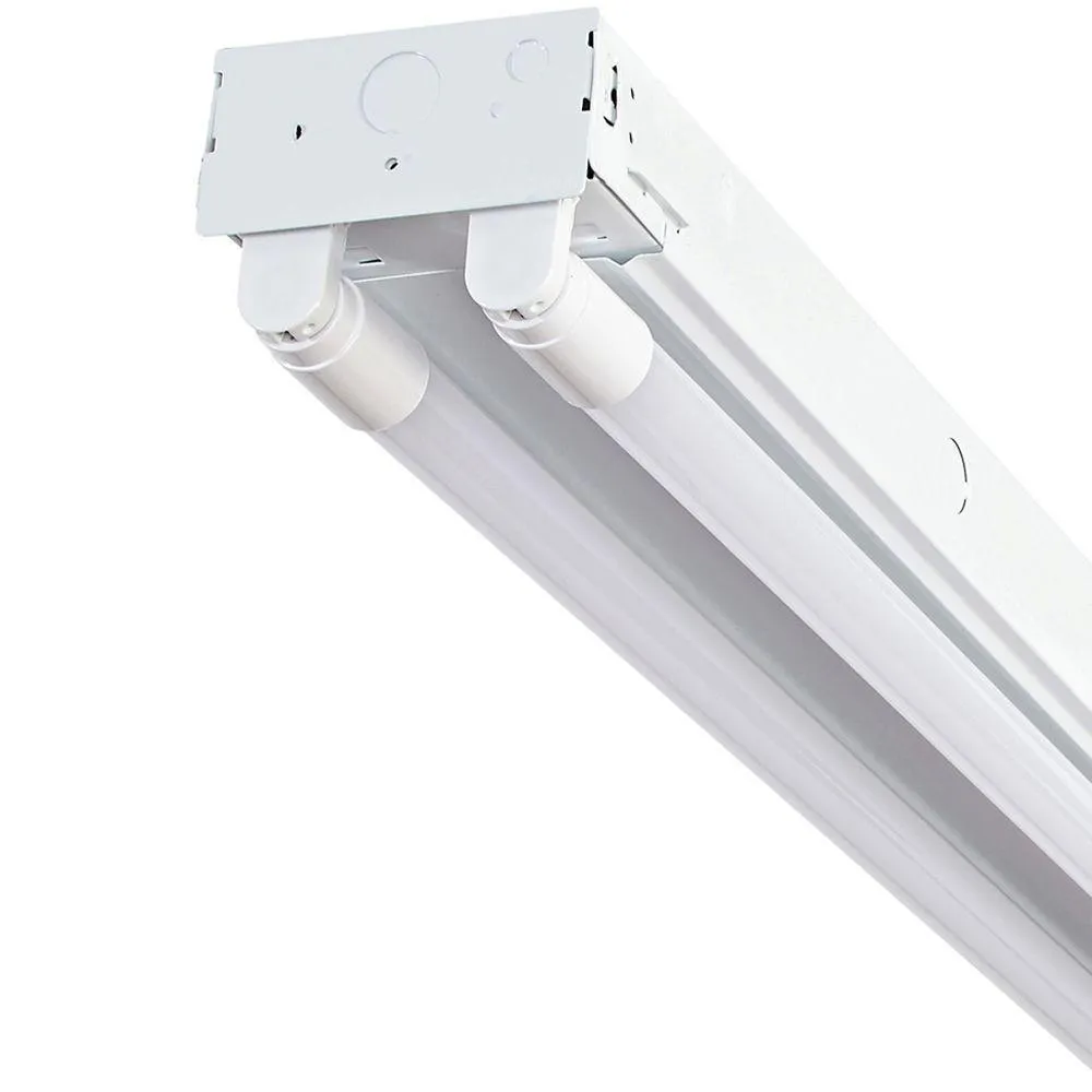 8 ft. 4-Light T8 Industrial LED White Strip Light with 1800 Lumen DLC Flex Tubes 3500K, photo 2 of 6