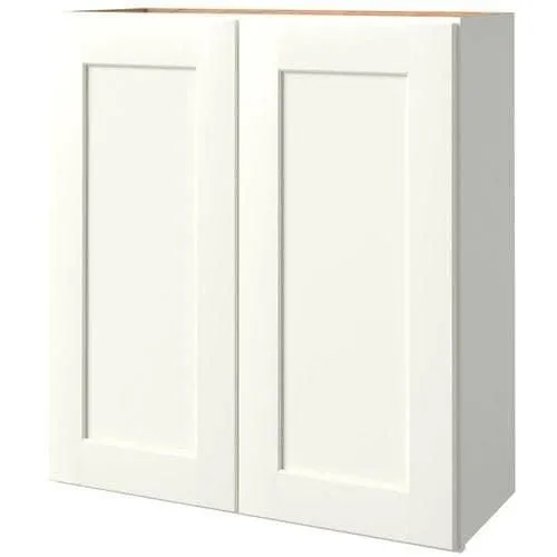 allen + roth Aveley 30-in W x 36.125-in H x 12-in D Linen Maple Door Wall Semi-Custom Cabinet, photo 3 of 4