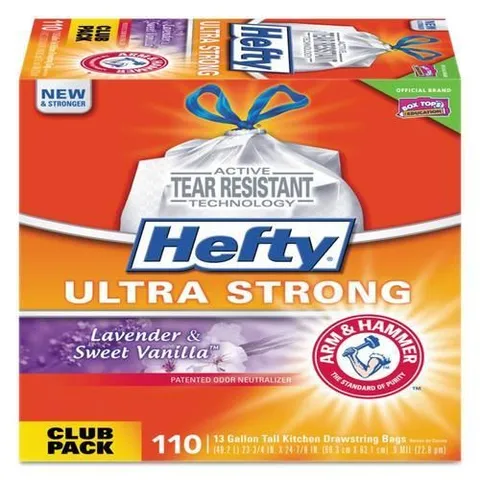 110-Pack 13-Gallon Lavender Vanilla White Plastic Can Trash Bag