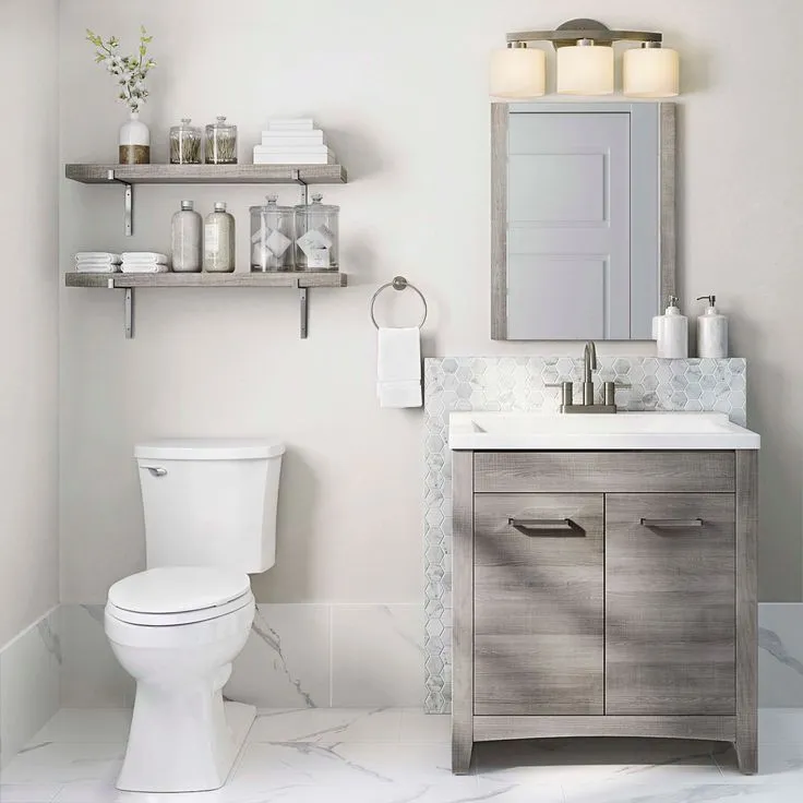 Style Selections Calacatta White 12-in x 24-in Matte Porcelain Marble Look Floor Tile, photo 2 of 5