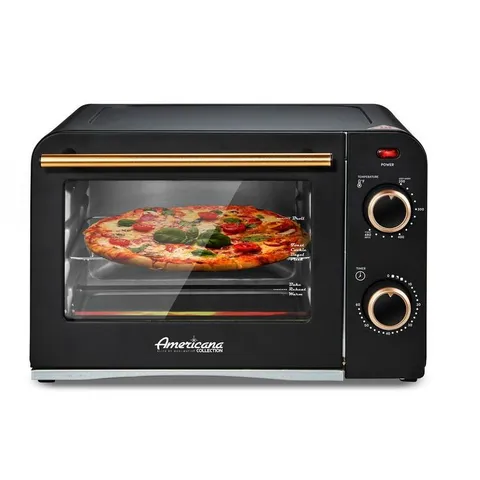 Elite Collection Retro 12.7 L, 4-Slice Black Toaster Oven