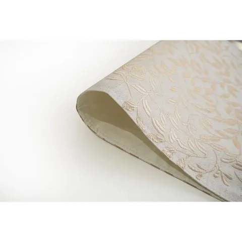 Spring Time Gold Linen-Blend Printed Fabric Placemat (Set of 4)
