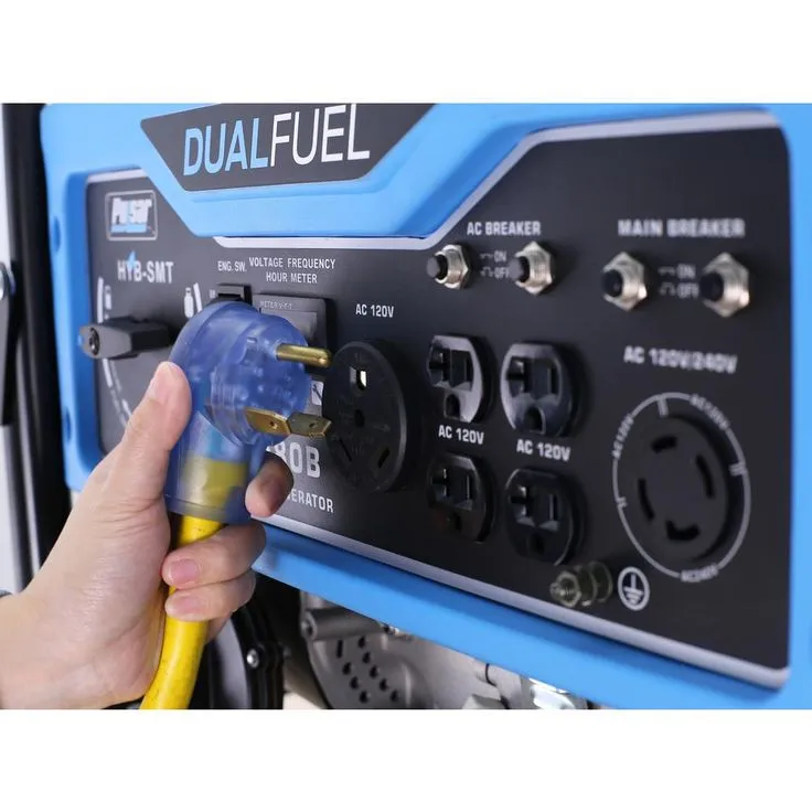 Pulsar 6,580/5,500-Watt Dual Fuel Gasoline/Propane Powered Recoil Start Portable Generator with CARB Compliant 274 cc Engine, photo 10 of 10